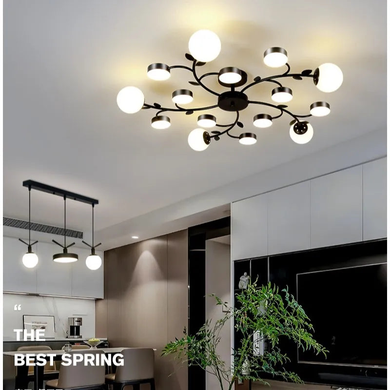 lampadario led moderno minimalista creativo stile nordico atmosferico