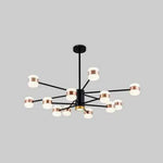 Lustre Led Noir Métal Lampes Fly 12 / Froide Luminaire Chambre