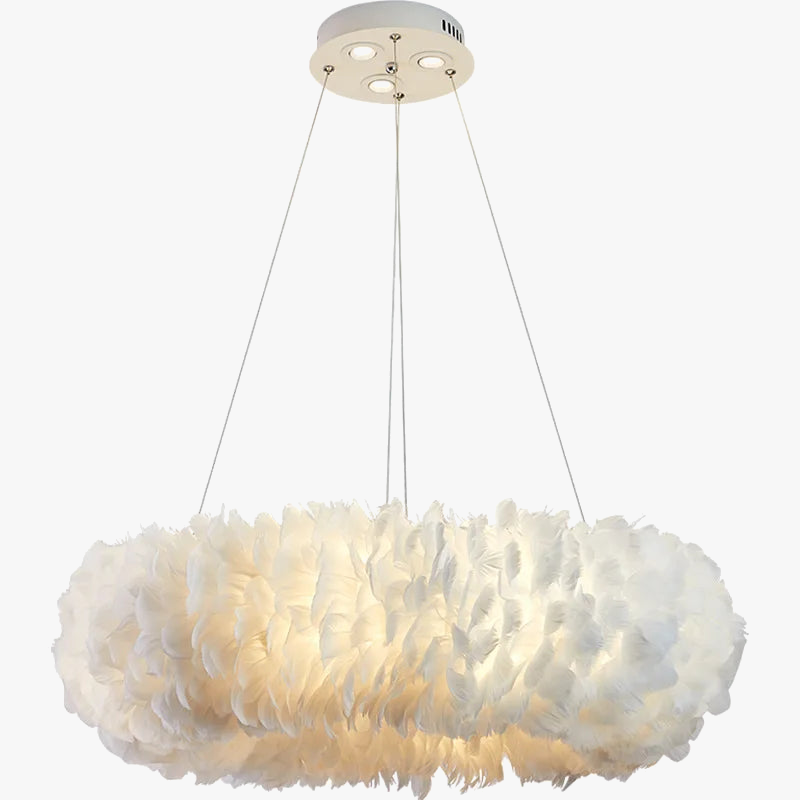Lampadario nordico LED piume scandinave