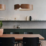 Lustre Led Rond En Bois Nordic Luminaire Chambre