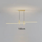 Lustre Led Sarno Minimaliste En Barre Doré - 100 Cm / Chaude Luminaire Doré