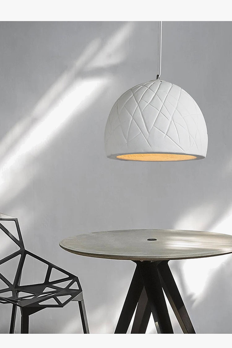 lampadario led semicircolare stile wabi sabi nordico creativo