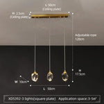 Lustre Led Tyana En Cristal Moderne 3 Lampes Luminaire Chambre