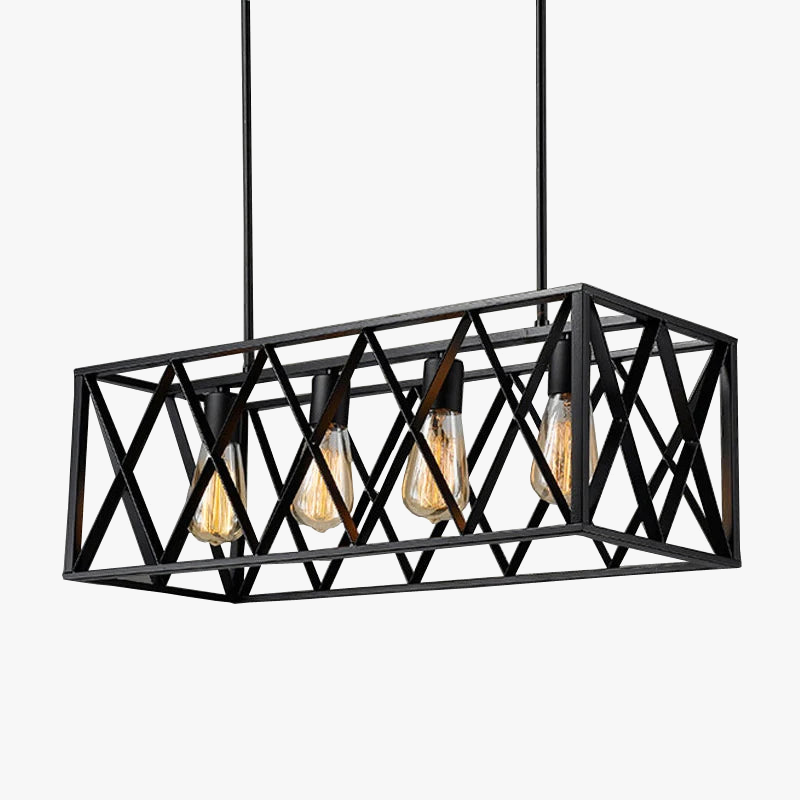 lampadario loft vintage in ferro per bar club ristorante industriale