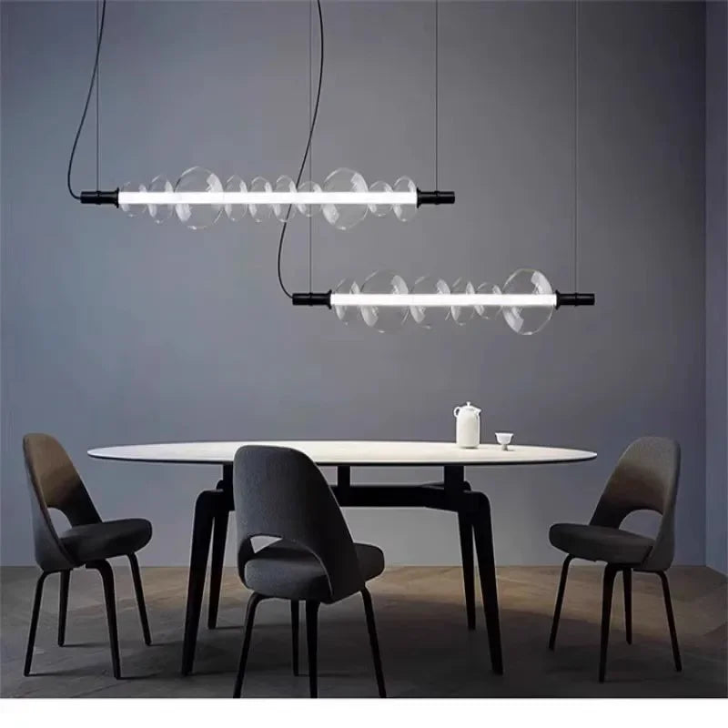 Lampadario contemporaneo trasparente moderno elegante