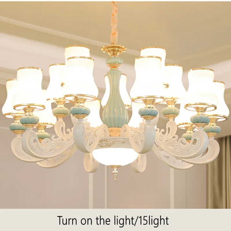 lampadario moderno in ceramica per un'illuminazione interna elegante