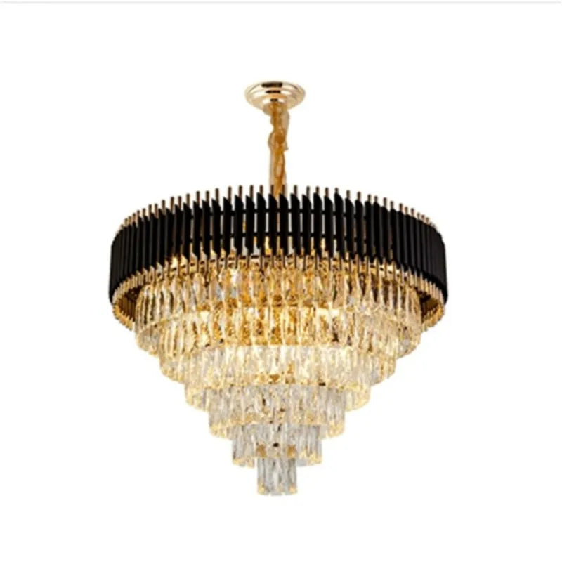 Lampadario moderno in cristallo sospeso per interni eleganti