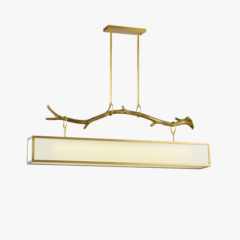 Lampadario moderno in rame design ramo d'albero decorativo interno