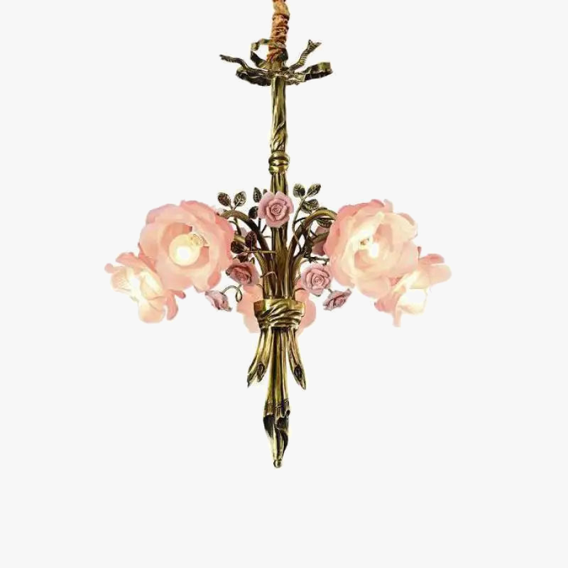 lampadario moderno in rame per illuminazione artistica e lussuosa