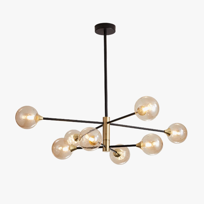 lampadario moderno a forma di fagiolo con illuminazione led sospesa
