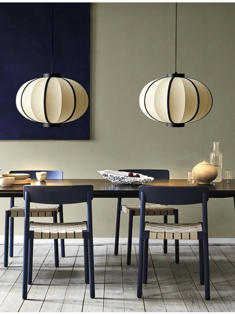 lampadario moderno in tessuto per decorazione d'interni e ristorante
