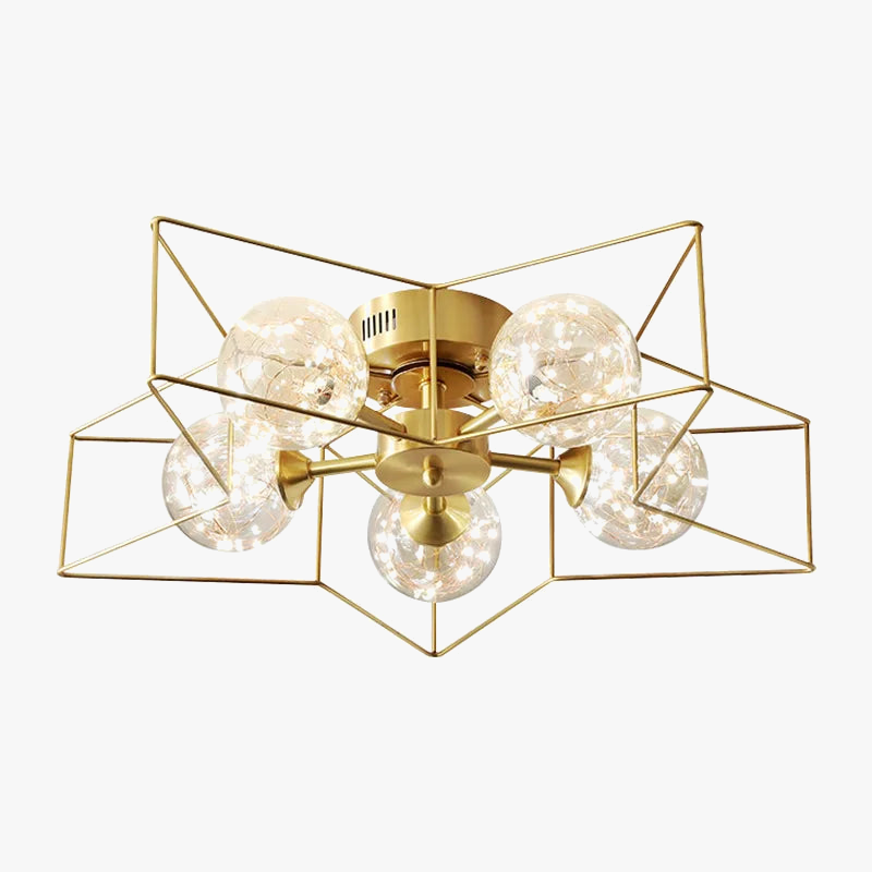 Lampadario ramato moderno luminoso elegante