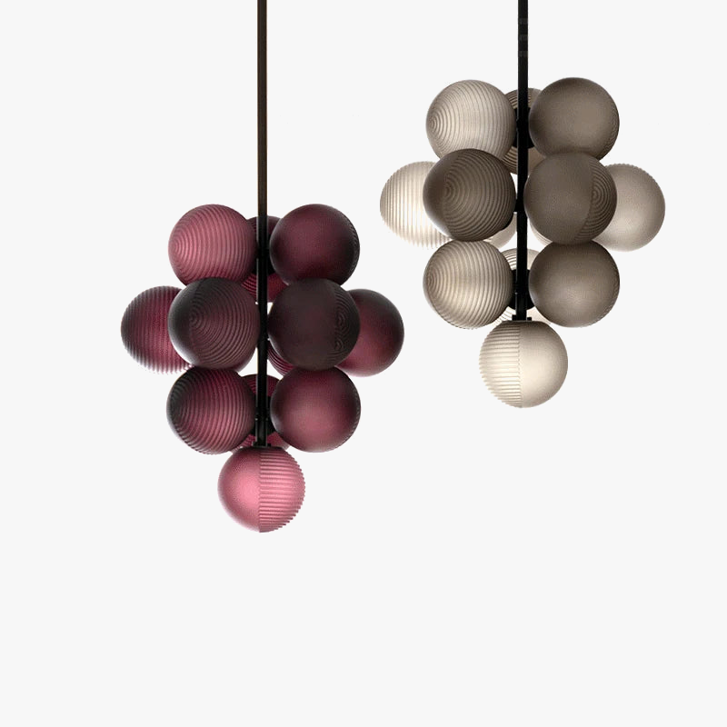 lampadario moonriver lighting sfera di vetro grappolo creativo moderno