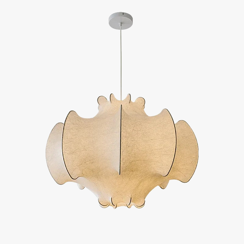 lampadario nordico creativo in seta wabi-sabi led decorativo