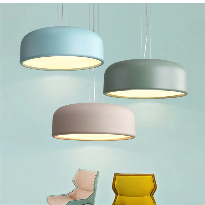 Lampadario nordico danese moderno semplice macaron doppio uso