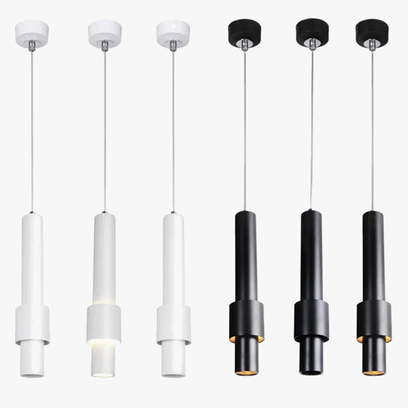 lampadario nordico dimmerabile a tubo LED sospeso illuminazione interna su binario