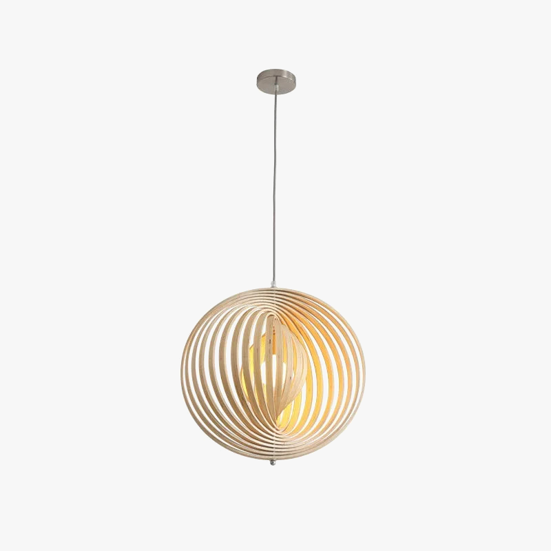 Lampadario design legno nordico luminoso