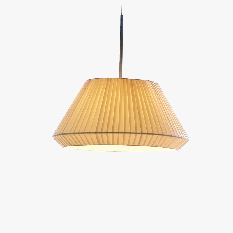 lampadario nordico in tessuto moderno con sospensione semplice e calda