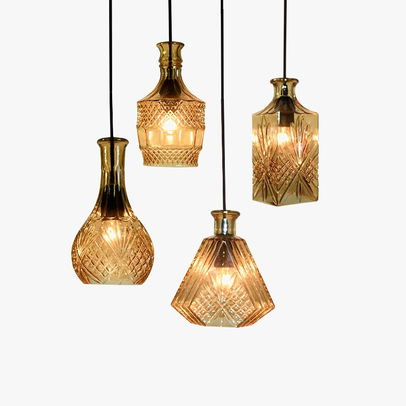 Lampadario nordico elegante in vetro