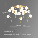 Lustre Octopus Globes Nayla Moderne C - 75X47Cm / Chaude Luminaire Chambre