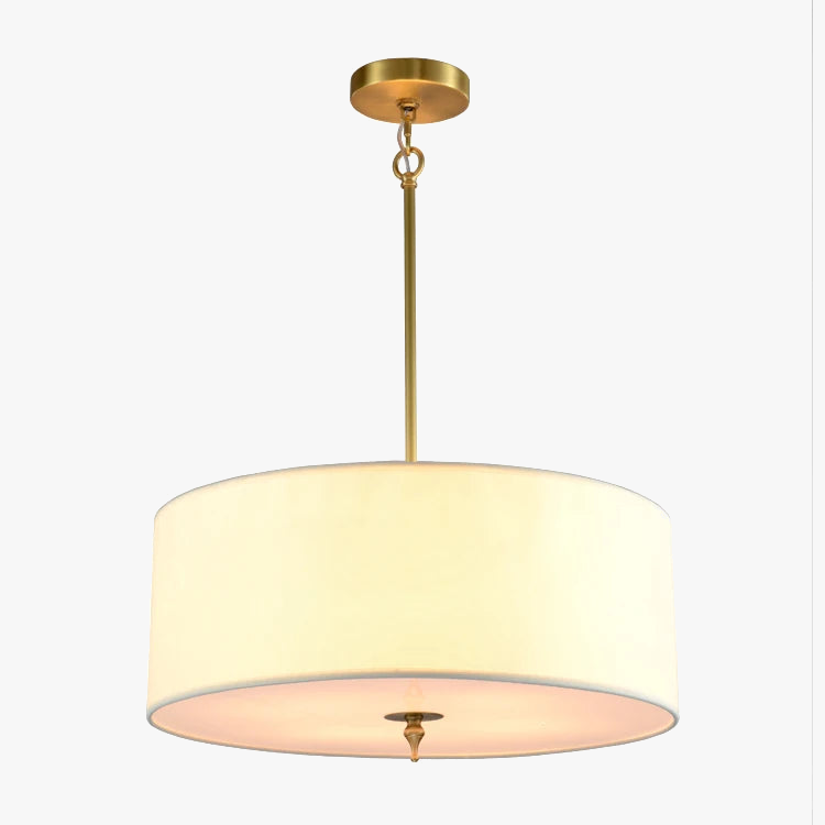 lampadario stile americano semplice con paralume in tessuto moderno