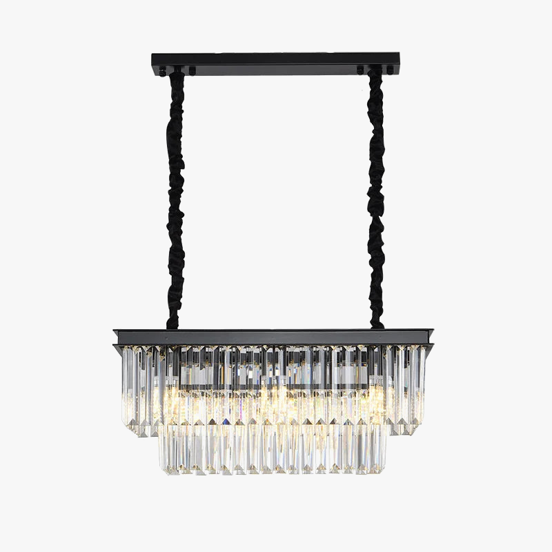 lampadario sospeso in cristallo di lusso con lampade rotonde in ferro dorato