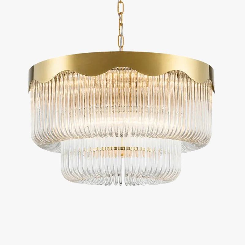 lampadario sospeso moderno in vetro cristallo design elegante