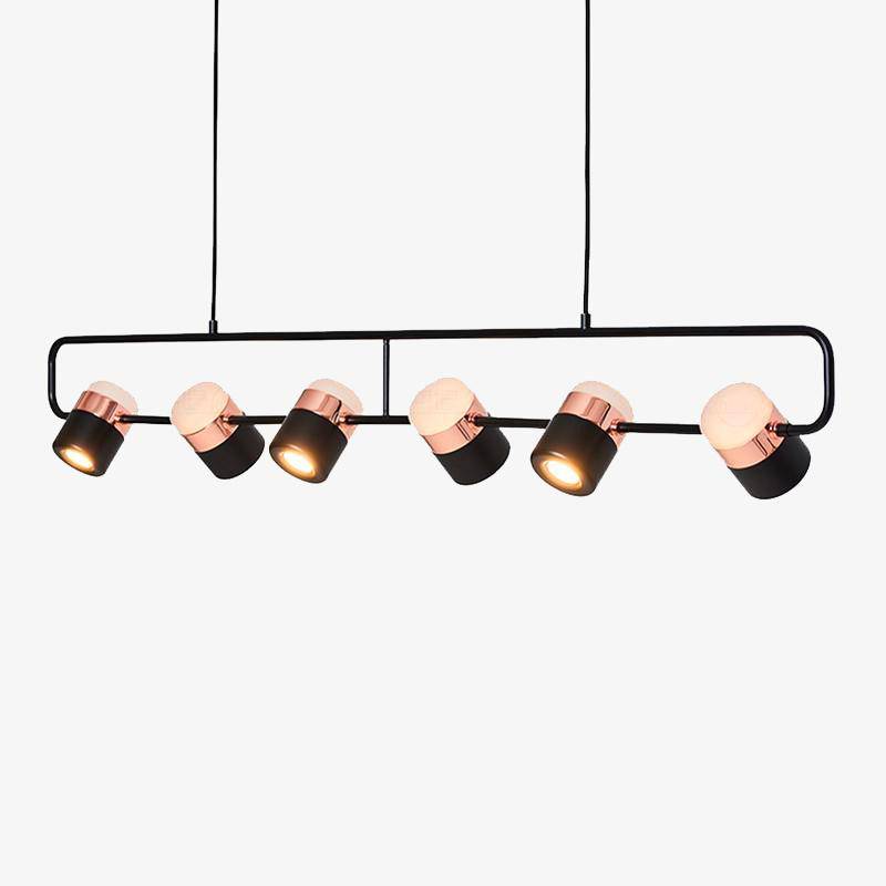 Elegante lampadario sospeso color oro rosa