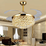 Lustre Ventilateur Moderne & Chic Doré