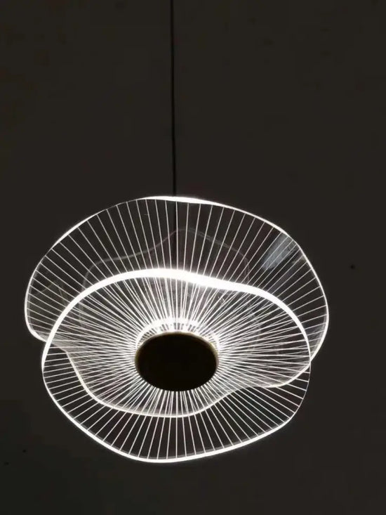 Lustre Villa Moderne Minimaliste Luxe créatif tournant escalier long