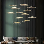 Lustre Villa Moderne Minimaliste Luxe créatif tournant escalier long