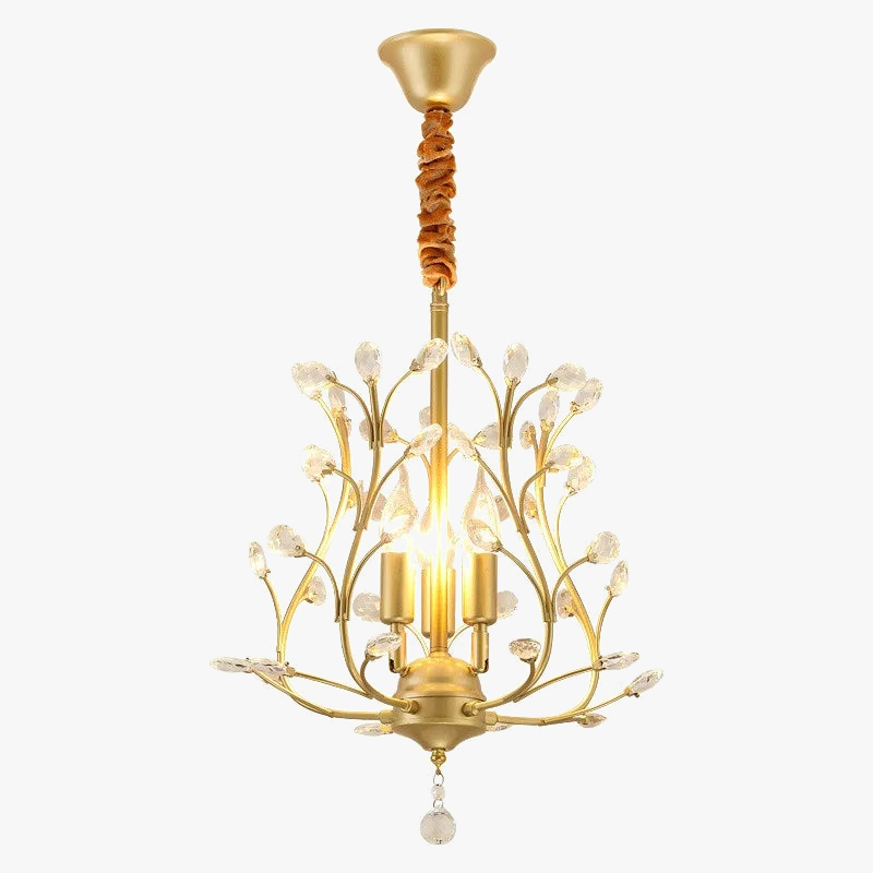 lampadario vintage in cristallo a quattro bracci per illuminazione elegante