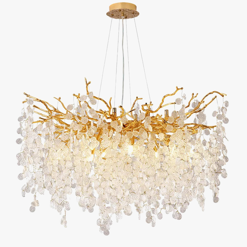 lampadario vintage in vetro craquelé per decorazione interna a led