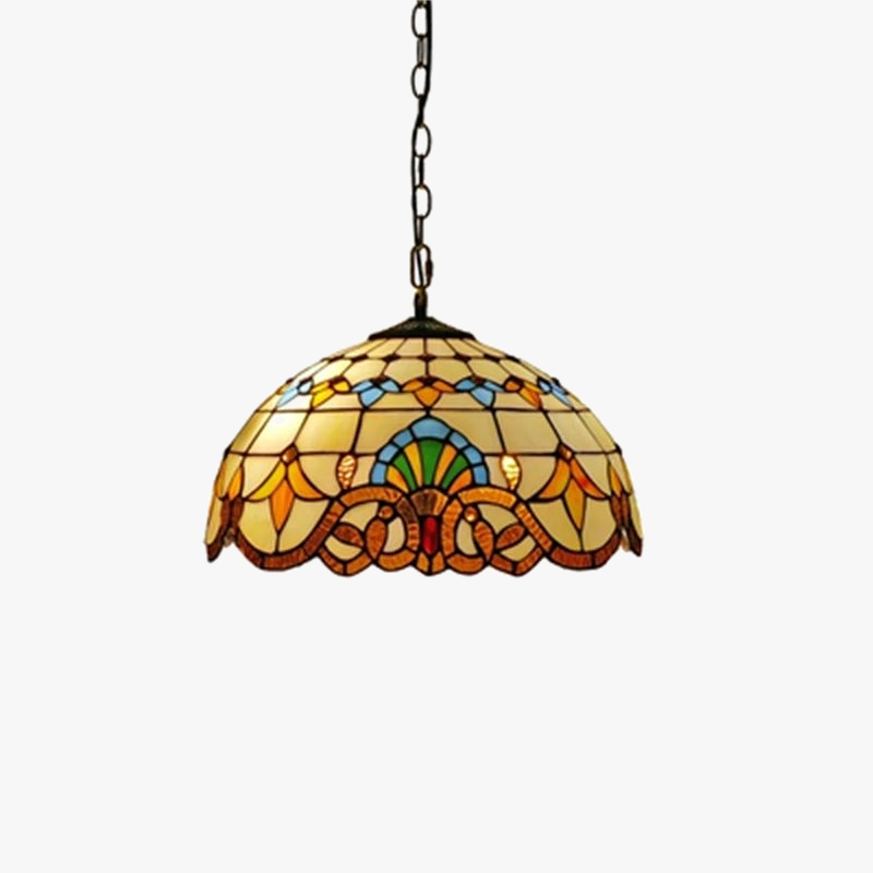 Lampadario retrò vetro blu marino