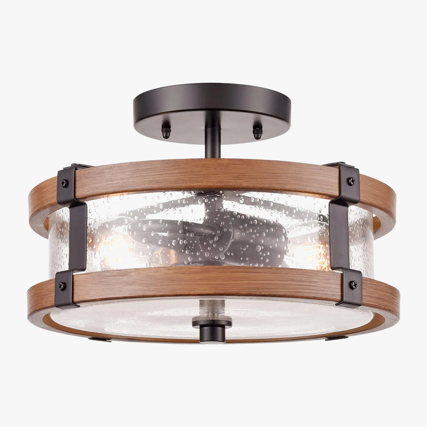 lampadario vintage rotondo per interno stile loft moderno