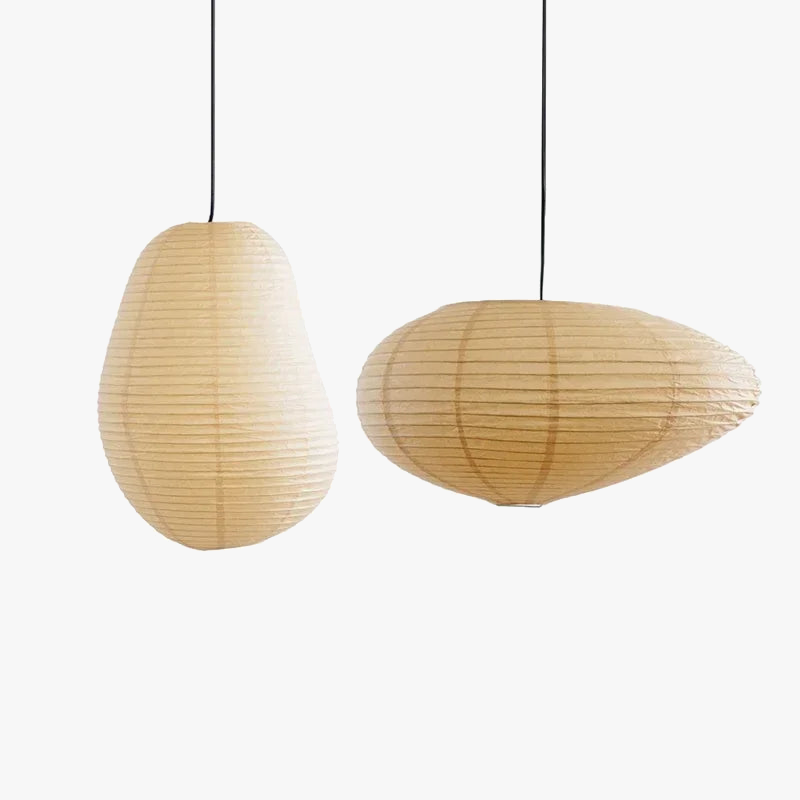 lampadario wabi sabi stile giapponese isamu noguchi led decorativo