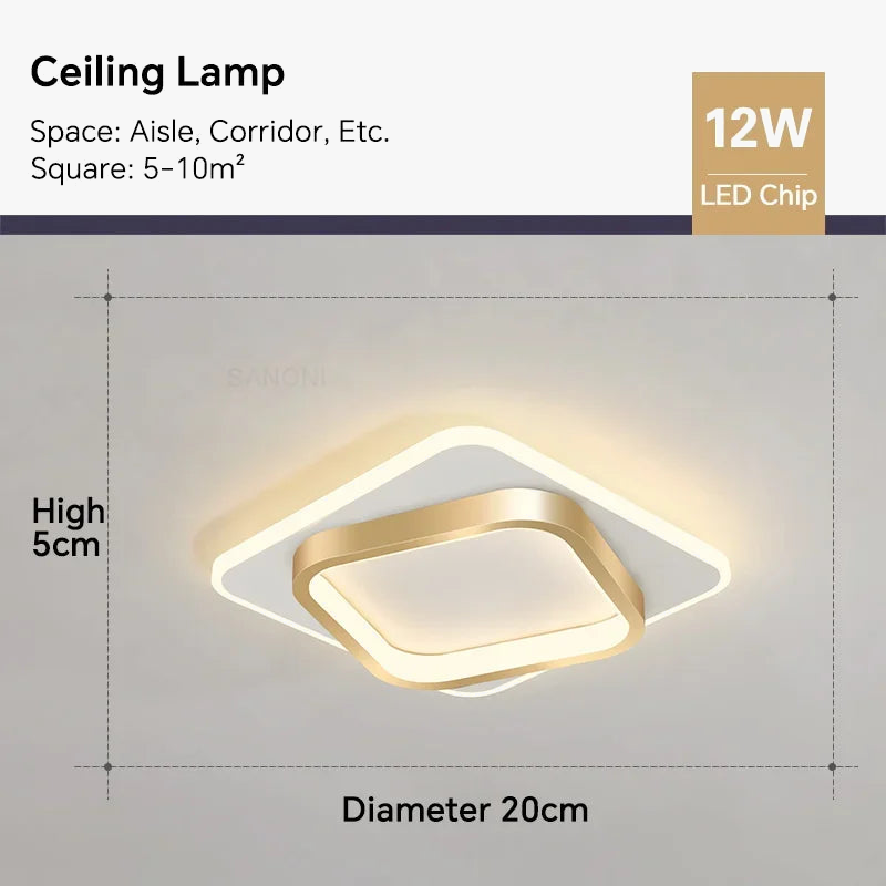 Elegante plafoniera LED moderna