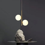 Nordic Glass Ball Led Pendant Lights Brass Black Bedroom Hanging Lamp Modern Living Room Dining