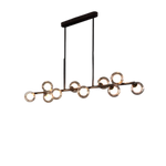 Nordic Long Led Pendant Lights Glass Ball Black Gold For Dining Room Table Bar Counter Chandeliers