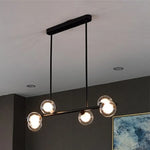 Nordic Long Led Pendant Lights Glass Ball Black Gold For Dining Room Table Bar Counter Chandeliers