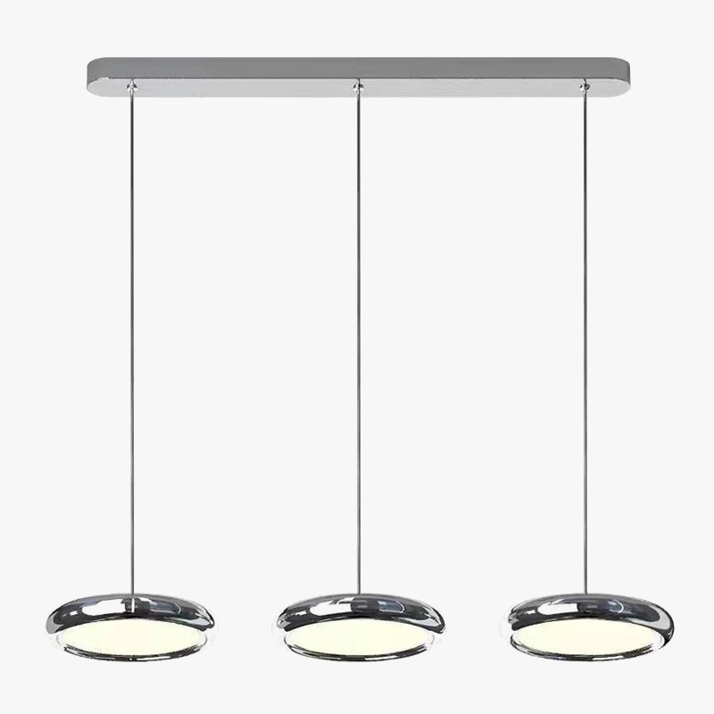 Lampadario moderno in alluminio circolare