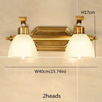 Omee Applique Murale Élégante Design Minimaliste Lumineux 2 Têtes Bronze / Chine Blanc Chaud