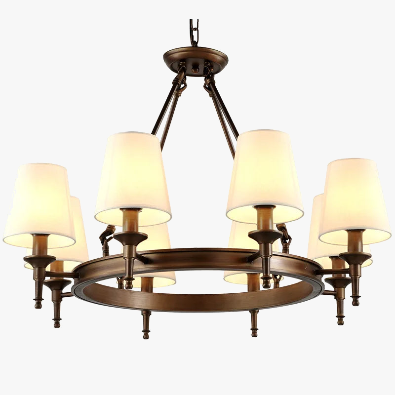 Lampadario retrò chic americano luminoso