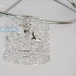 Plafonnier Chromé Cristal Aluminium Luminaire Chambre