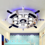 Plafonnier Enfant Roue Bateau Luminaire Chambre