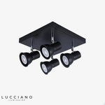 Plafonnier Led Ajustable Noir. Luminaire Chambre