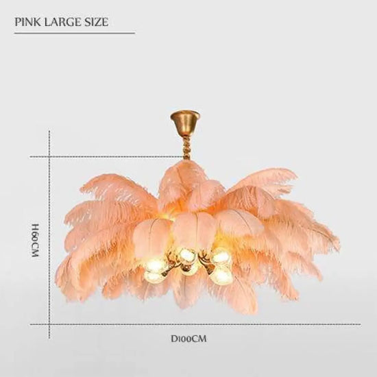 Plafonnier Led Carnaval À Plumes Colorées Rose / L Luminaire Chambre