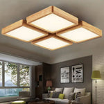 Plafonnier Led Carré Bois Luminaire Chambre