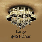 Plafonnier Led Cristal Florale 45Cm - A Luminaire Chambre