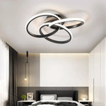 Plafonnier Led Design Anneaux Métal Loft Luminaire Chambre